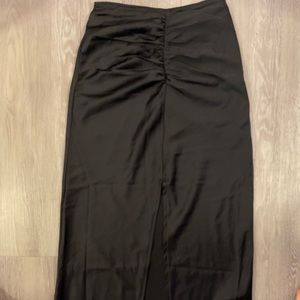 Silk midi skirt